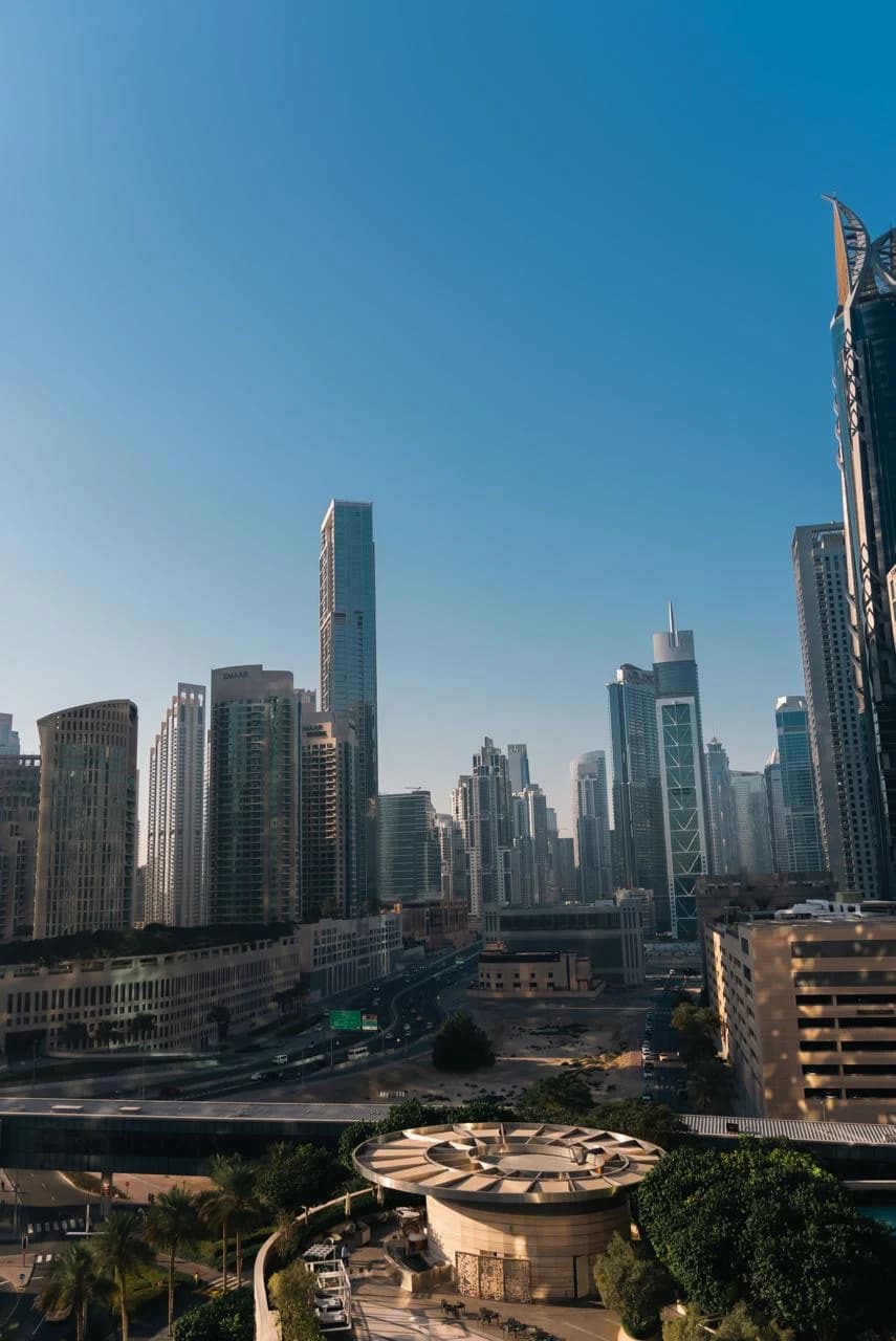 Dubai towers and the city beyond